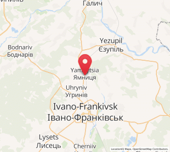 Map of Yamnytsia, Ivano-Frankivsk