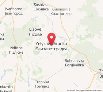 Map of Yelyzavethradka, Kirovohrad