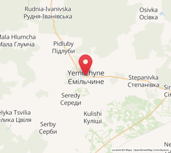 Map of Emilchin, Zhytomyr
