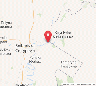 Map of Yevhenivka, Mykolaiv