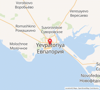 Map of Jewpatorija, Crimea