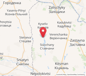 Map of Yuzhynets, Chernivtsi