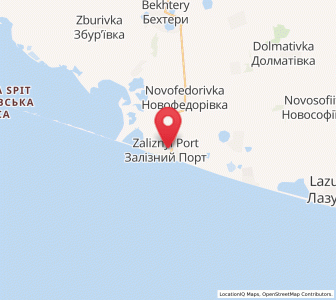 Map of Zaliznyy Port, Kherson