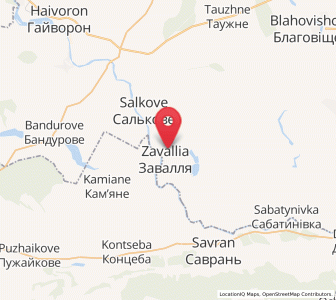 Map of Zavallya, Kirovohrad