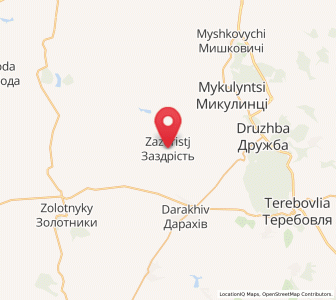 Map of Zazdrist, Ternopil