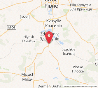 Map of Zdovbytsia, Rivne