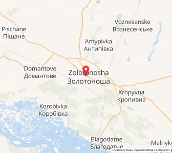 Map of Solotonoscha, Cherkasy