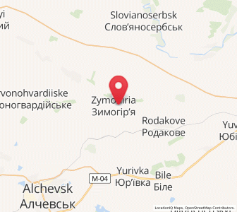 Map of Symohirja, Luhansk