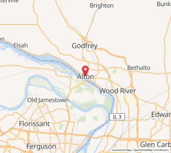 Map of Alton (Illinois), Illinois