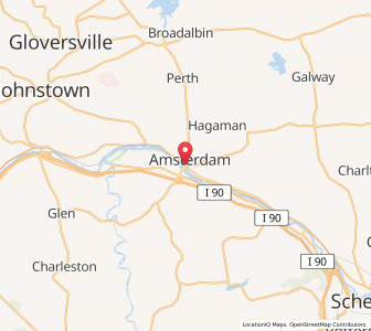 Map of Amsterdam (New York, USA), New York