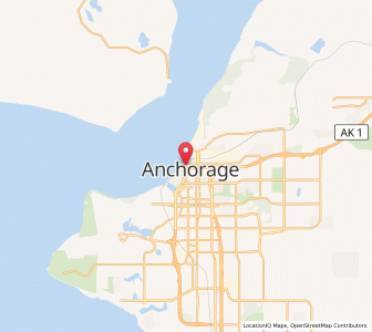 Karte von Anchorage, Alaska
