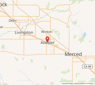Map of Atwater, California