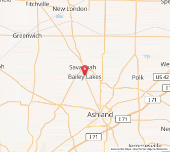 Map of Bailey Lakes, Ohio