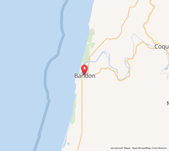 Map of Bandon, Oregon