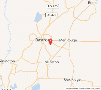 Map of Bastrop (Louisiana), Louisiana