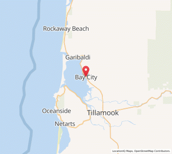 Map of Bay City, Oregon