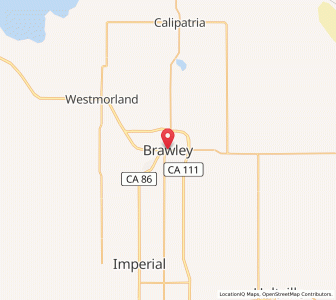 Map of Brawley, California
