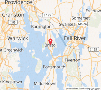 Map of Bristol (Rhode Island), Rhode Island
