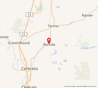 Map of Bucoda, Washington