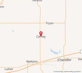 Map of Carney, Oklahoma