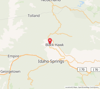 Map of Central City (Colorado), Colorado