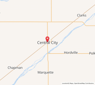 Map of Central City (Nebraska), Nebraska