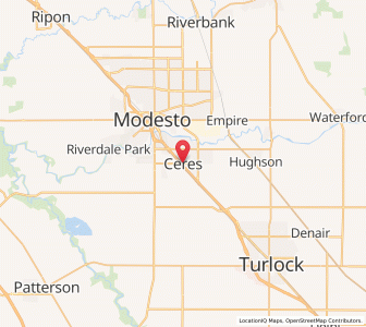 Map of Ceres, California