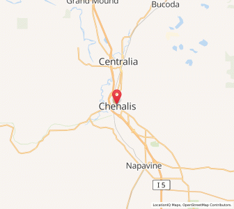 Map of Chehalis, Washington