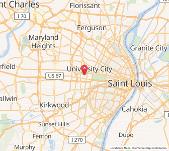 Map of Clayton (Missouri), Missouri