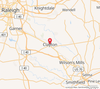 Map of Clayton (North Carolina), North Carolina