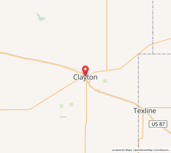 Map of Clayton (New Mexico), New Mexico