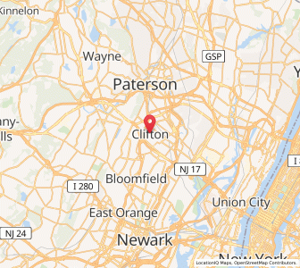 Map of Clifton, New Jersey
