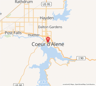 Map of Coeur d’Alene, Idaho