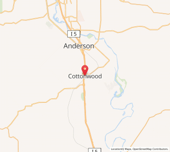 Map of Cottonwood, California