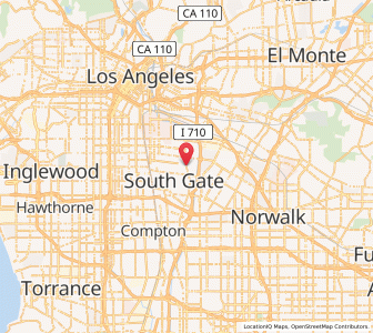 Map of Cudahy, California