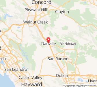 Map of Danville, California