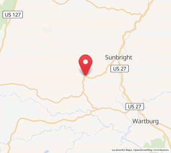 Map of Deer Lodge, Tennessee