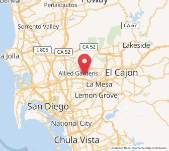 Map of Del Cerro, California