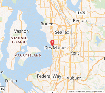 Map of Des Moines (Washington), Washington
