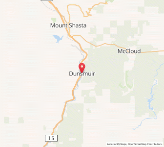 Map of Dunsmuir, California