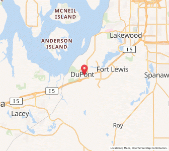 Map of DuPont, Washington