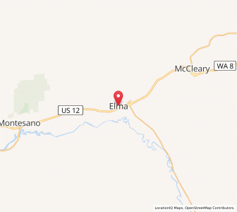 Map of Elma, Washington