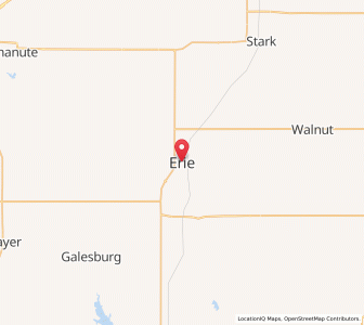 Map of Erie, Kansas