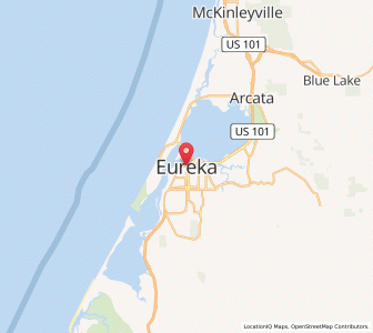 Map of Eureka, California