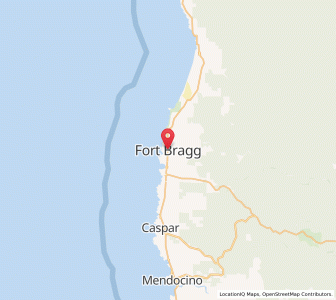 Map of Fort Bragg, California