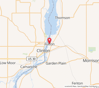 Map of Fulton (Illinois), Illinois
