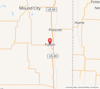 Map of Fulton, Kansas