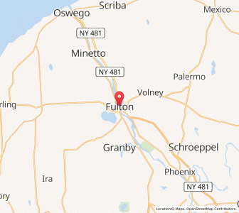 Map of Fulton (New York), New York