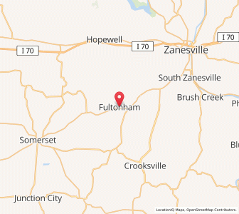 Map of Fultonham, Ohio