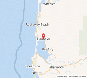 Map of Garibaldi, Oregon